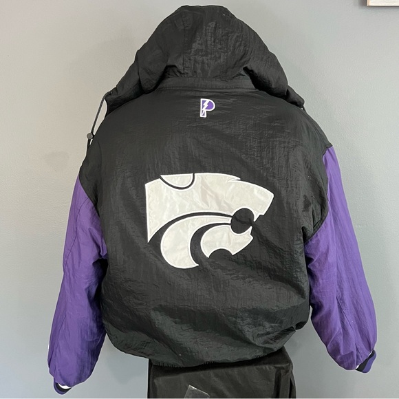 Vtg Reversible Kansas State Wildcats KSU NCAA 90’s Pro Player Puffer Jacket L - Picture 4 of 15